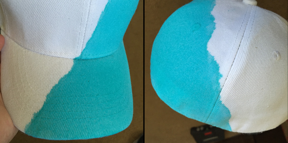 Dye bleeding along edge.